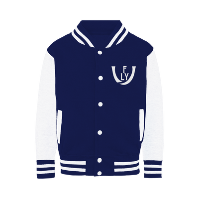 logoWhite Varsity Jacket - UNIDENTIFLY