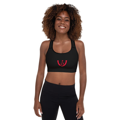 Statement Red Padded Sports Bra - UNIDENTIFLY