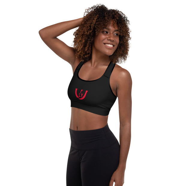 Statement Red Padded Sports Bra - UNIDENTIFLY