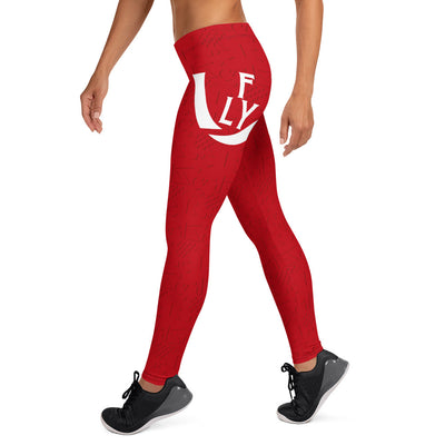 FIBA Red Leggings - UNIDENTIFLY