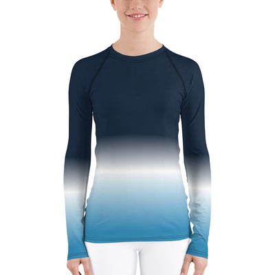 Obsidian Blue Women's Rash Guard - UNIDENTIFLY